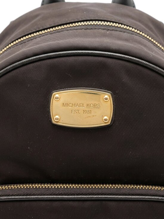 Michael Kors Black Nylon Backpack Gold Hardware Medium Size main image 6